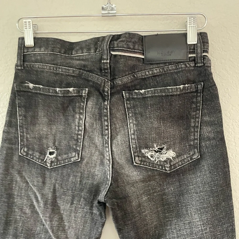 Moussy Vintage Checotah Distressed Skinny Jeans in Black Size 26 - Picture 9 of 13